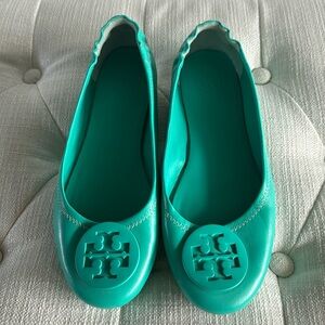 Tory Burch Minnie travel ballet flat in Teal